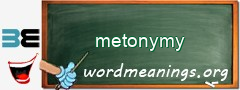 WordMeaning blackboard for metonymy